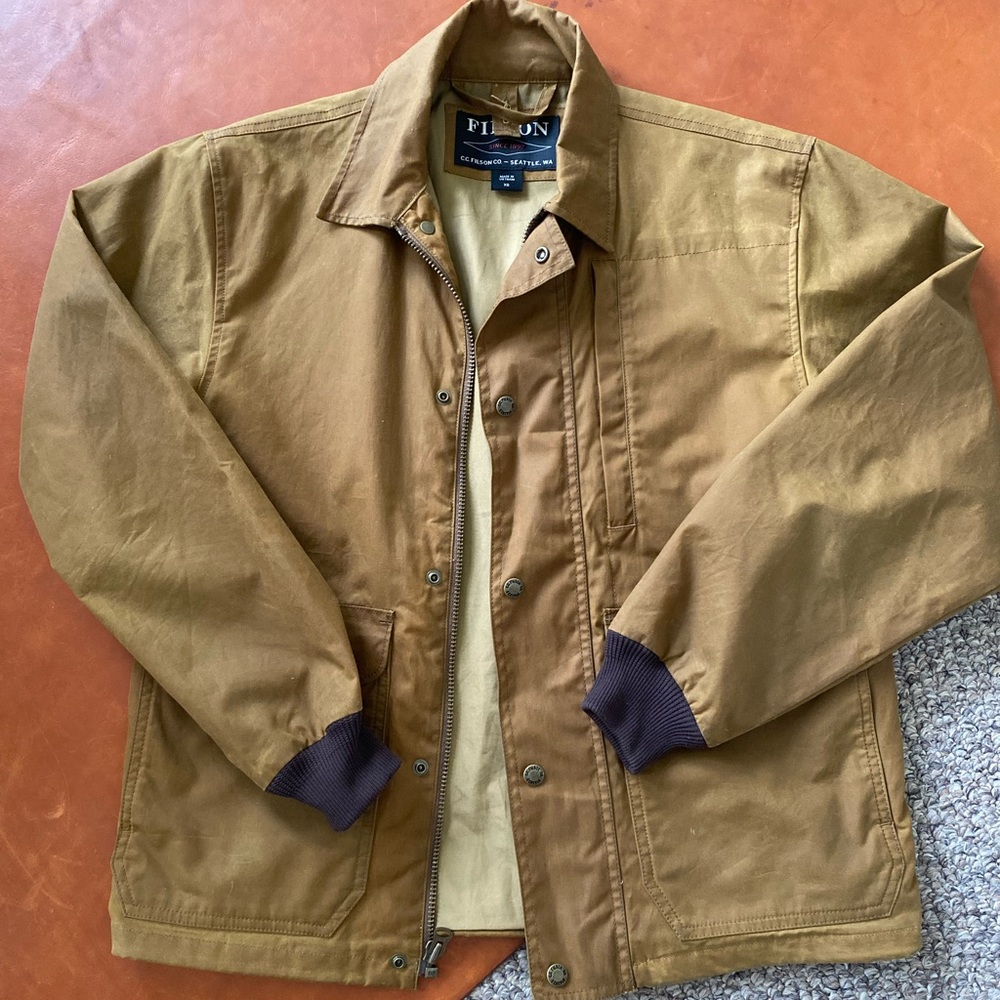 Filson Waxed Tim Cloth Bomber Jacket